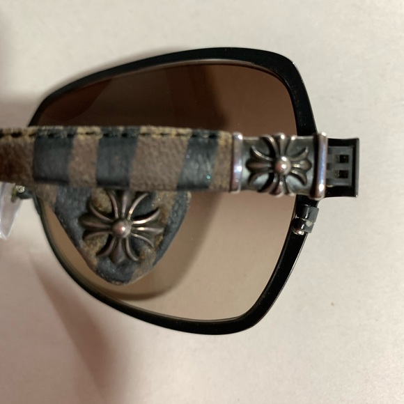 CHROME HEARTS Tang 1 leather wrapped SUNGLASSES - Picture 16 of 16